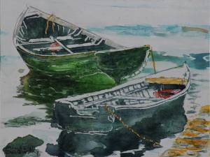 dories nova scotia 9x12