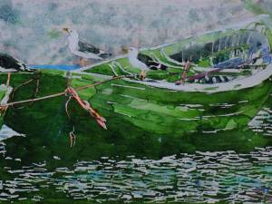 dories with gulls 8x15 wp