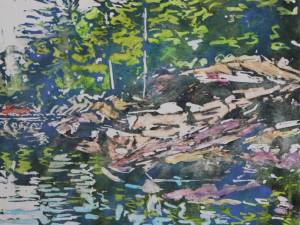 summer shoreline grundy lake 14x11-