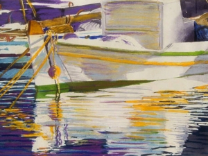 boats paros harbour 11x15 