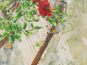 hibiscus on a day with no humidity 28x20