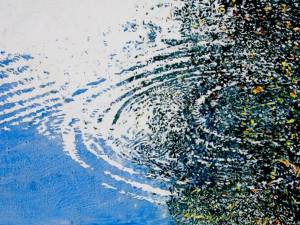 SOLD infinity rings #130 24x48" watercolour acrylic on gessoed panel