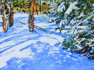 SOLD_lakeside-winter-16x16