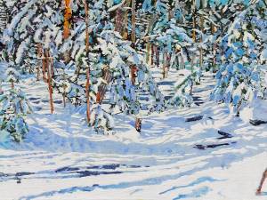 sunlight-across-an-open-winter-stream-18x36-