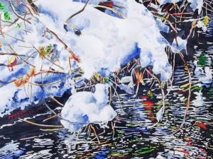 SOLD_cedar-branches-overhanging-stream-17.5x16.5