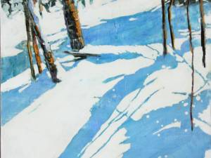 SOLD_shadows-stretching-across-the-snowcovered-stream-12x12