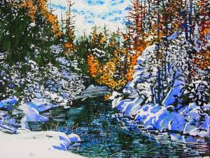 SOLD_the-pretty-river-in-winter-18x18-