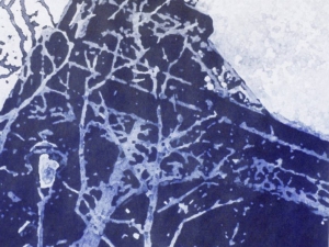blue grey eiffel 6 16x20