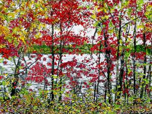 SOLD_ 1_autumn-12 30x60" watercolour painted directly on gessoed panel