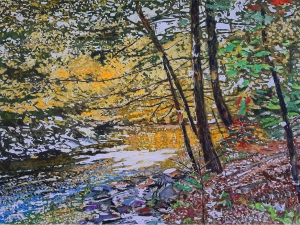 SOLD oxtongue river above raqgged-falls-16x24-