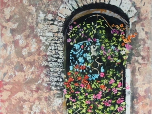 geranium window  venice 22x16
