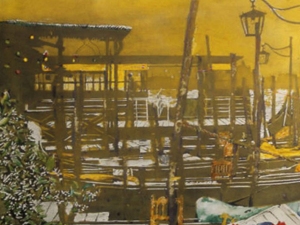 gondolas grand canal 5 16.5x17