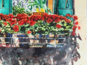parade of geraniums venice-window 17.25x12.25