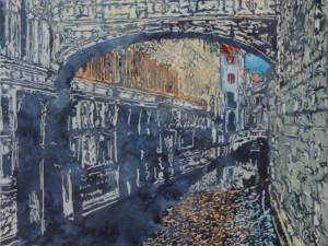 SOLD  ponte di sospiri venice 17.5x12