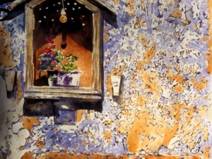 prayer house on wall 22x16