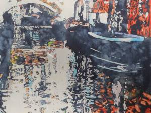 SOLD red arch venice 15 x 12