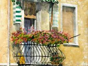 summer balcony trento  30x22