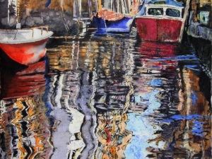 undulating reflections canal venice 30x22