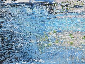 sparkles-infinity-rings-on-a-lily-pond-24x36-