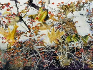 oak leaves n berries 19.5x26-
