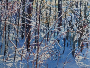 SOLD sunrise 7 24 x 30 watercolour acrylic