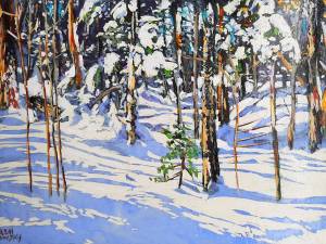 SOLD daylight streaming 4 12" x 18"