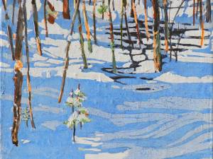 late-day-sun-streaming-across-an-open-stream-12x12