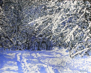 daylight crossing paths with overnight snowfall draping eternities and distances 24x29 wp