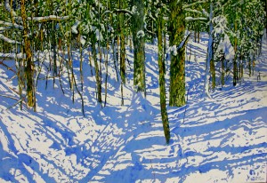 clear winters day full of shifting impressions & quietly random strips of sunlight 32x48 wp 2