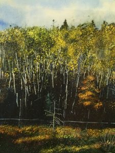 birches late october divine lake 20x16 1987 wp